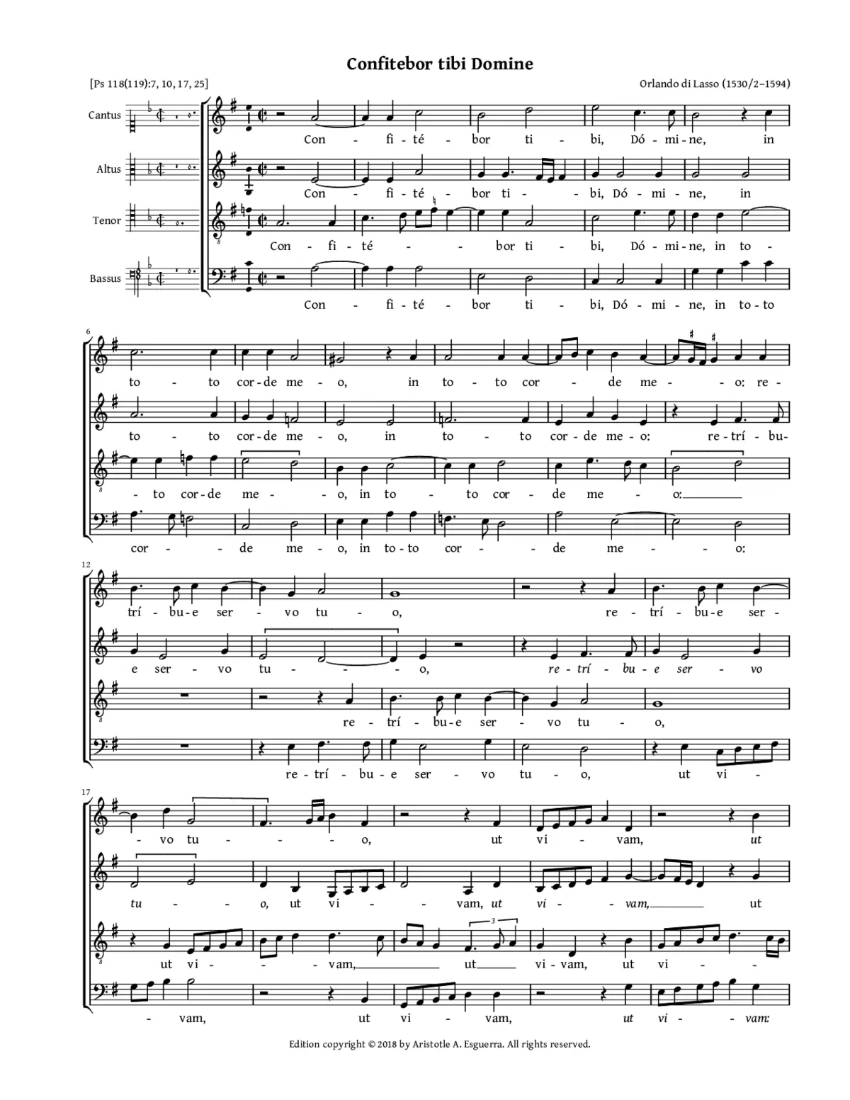 Confitebor tibi Domine a 4 - Page 1