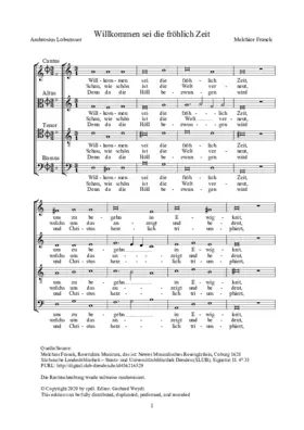 Willkommen sei die fröhlich Zeit