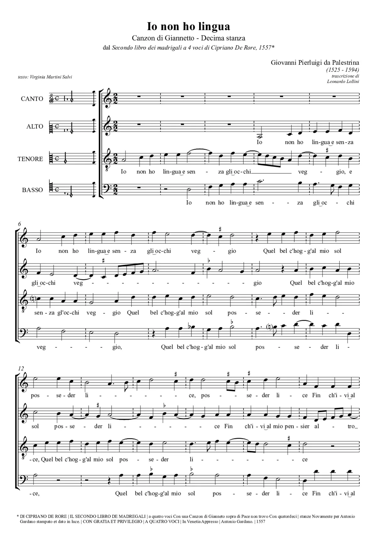 Io non ho lingua (Decima stanza) - Page 1