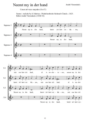 Neemt my in der hand