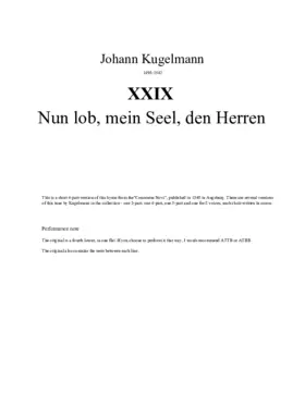 Nun lob, mein Seel, den Herren a 4