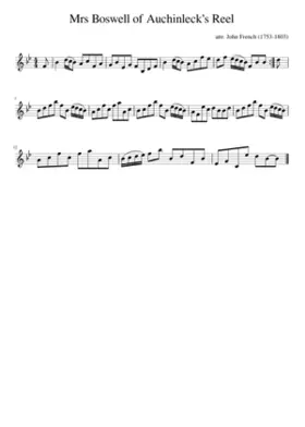 Mrs Boswell of Auchinleck's Reel