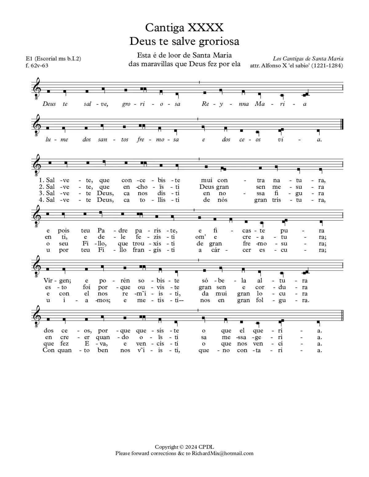 Deus te salve groriosa - Page 1