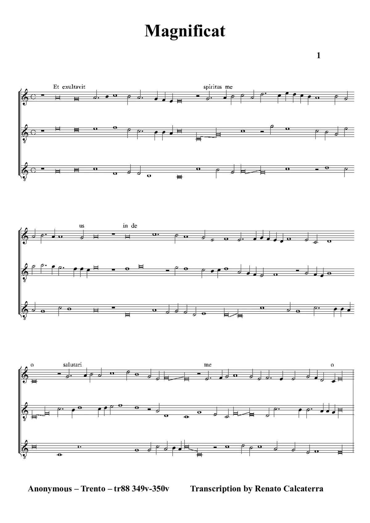 Magnificat (tr88) IX - Page 1