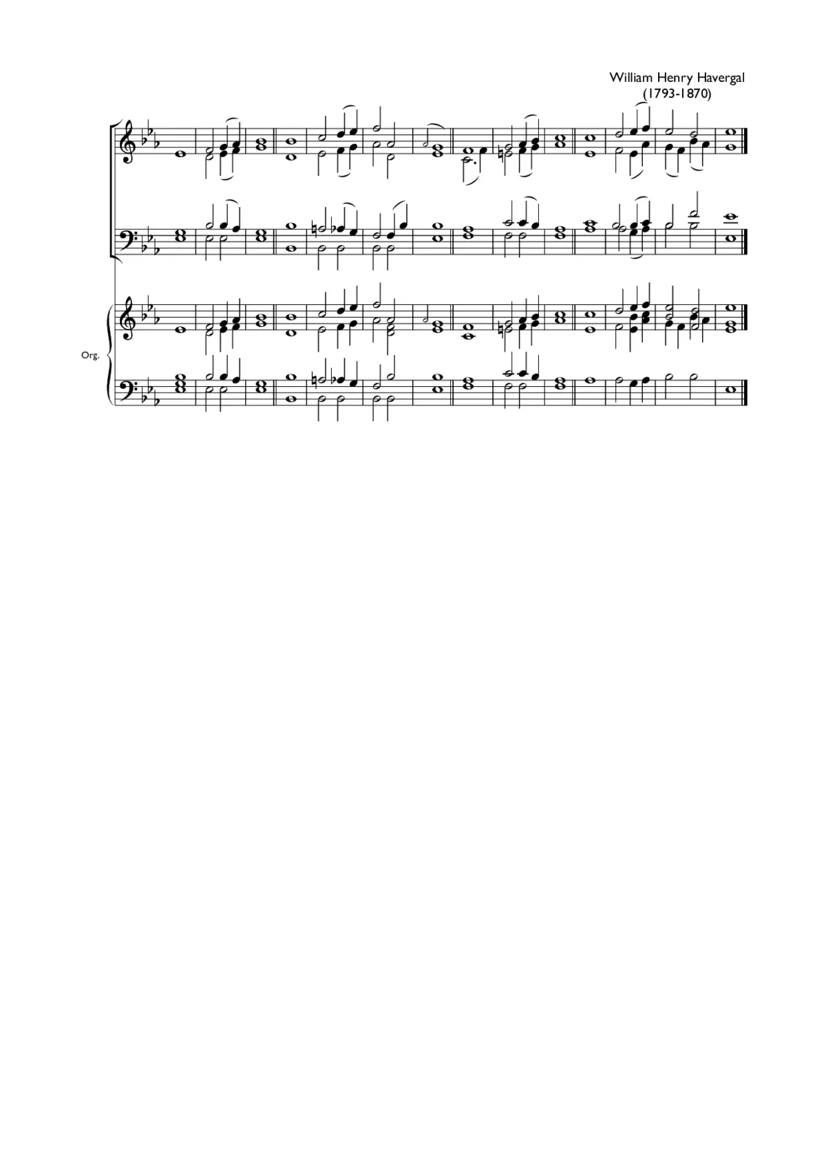 Double chant in E flat major VI - Page 1