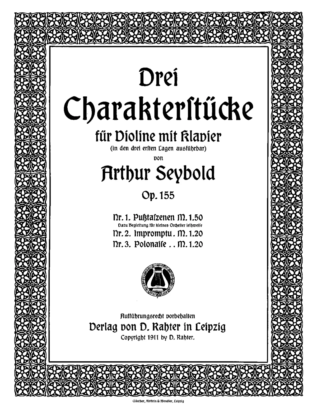 3 Charakterstücke - Page 1