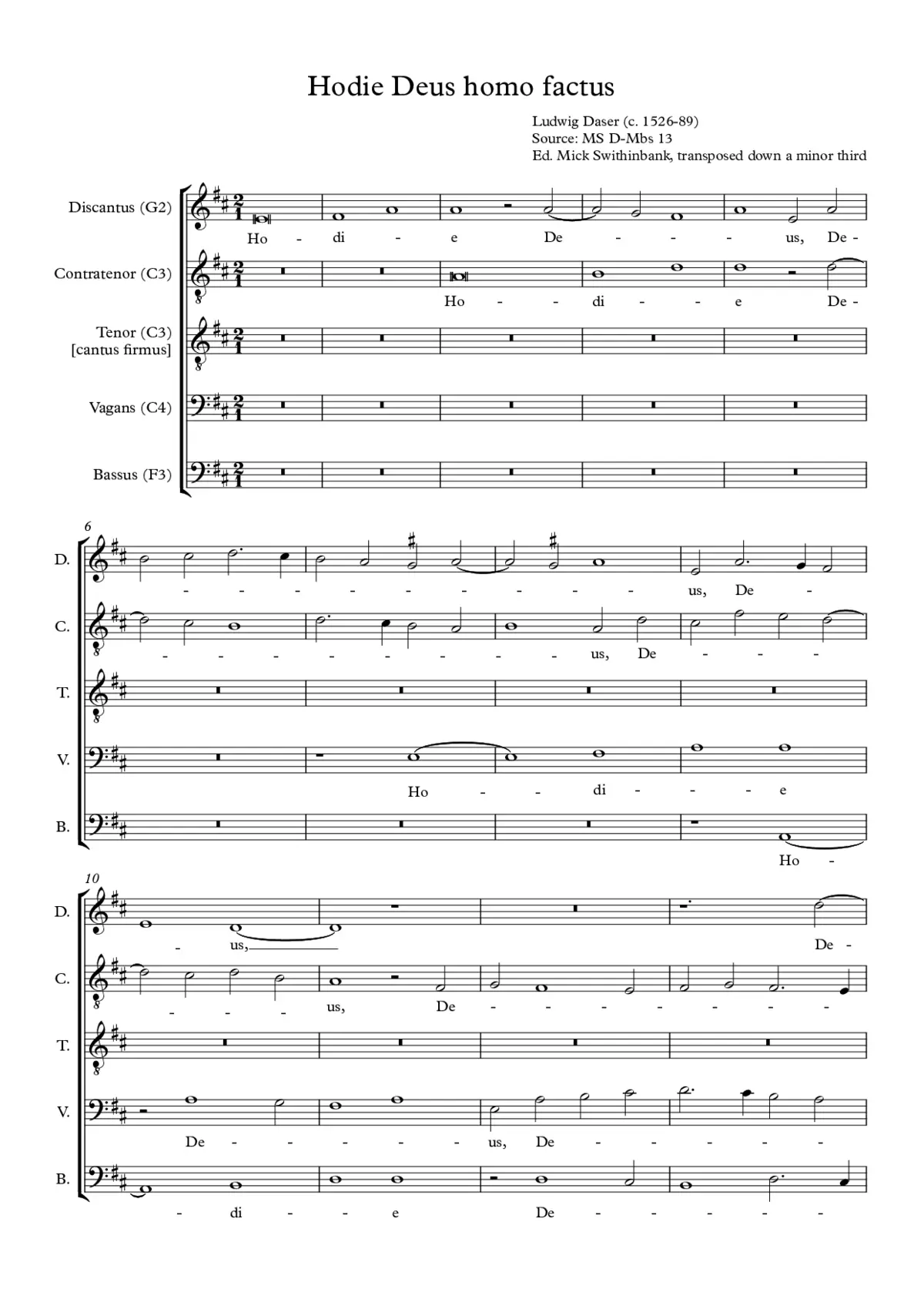 Hodie Deus homo factus - Page 1