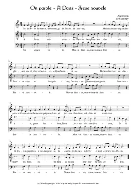 On parole - A Paris - Frese nouvele