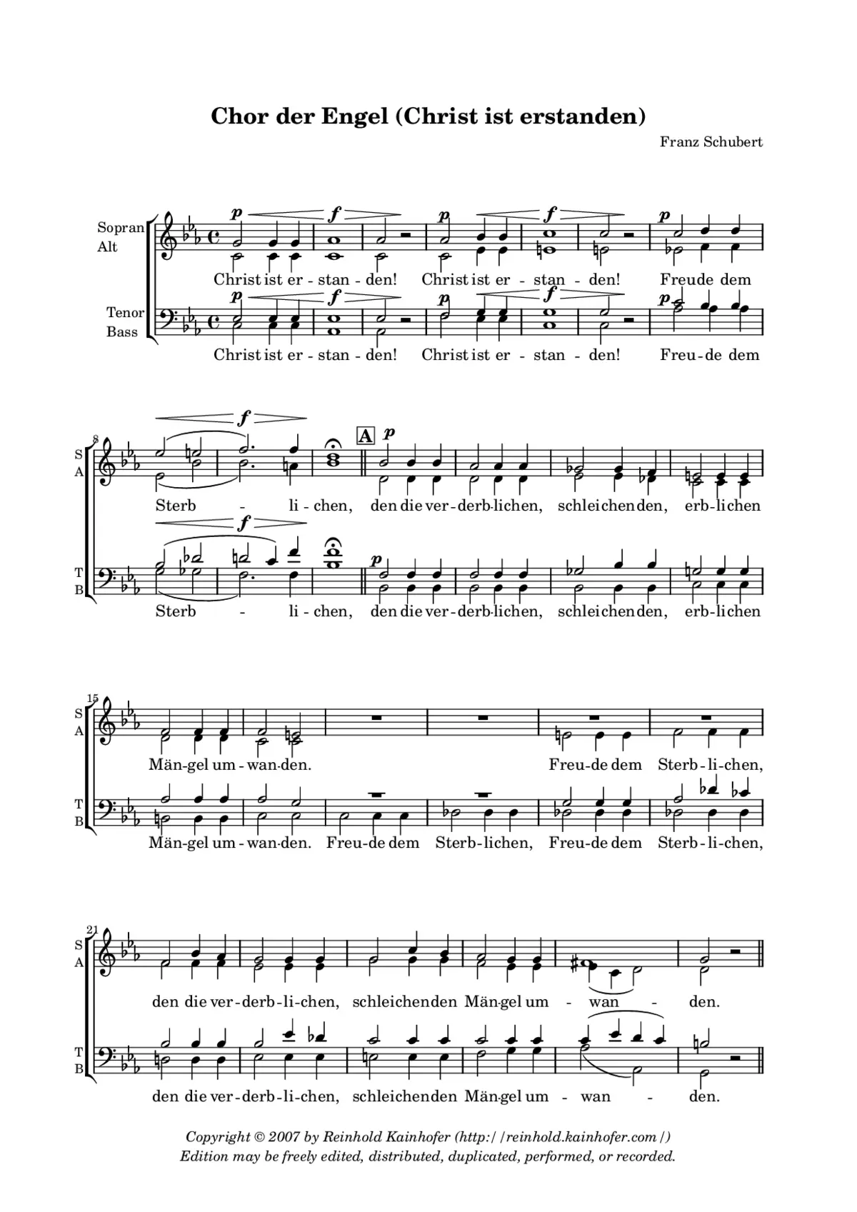 Chor der Engel, D. 440 - Page 1