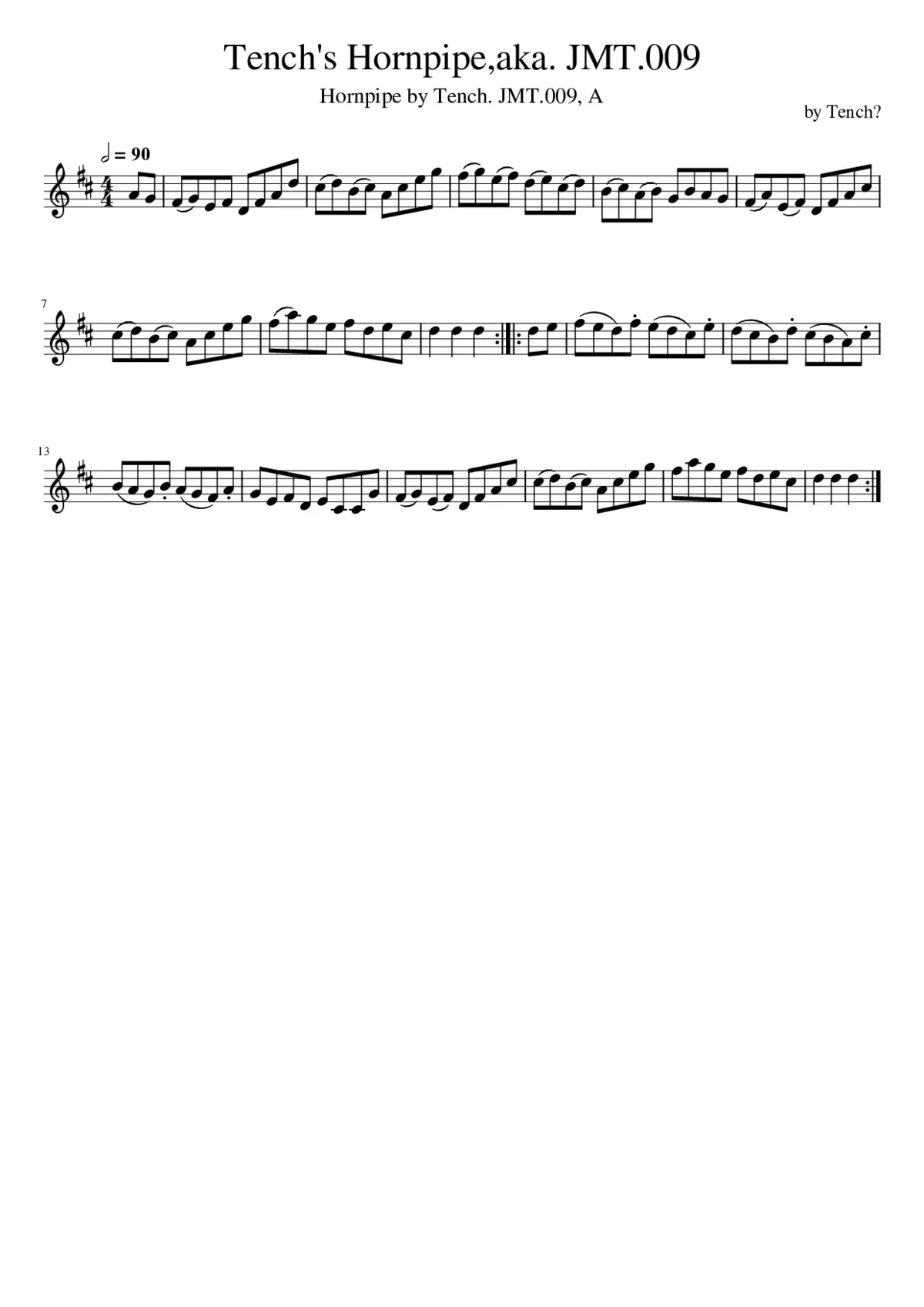 Tench's Hornpipeaka. JMT.009 - Page 1