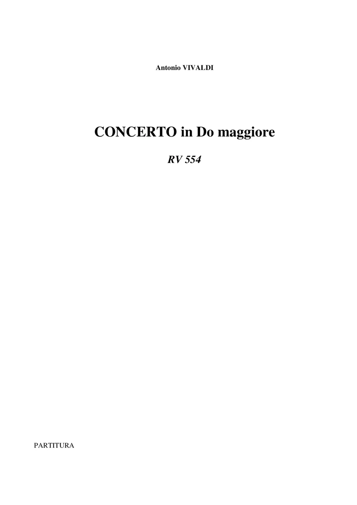 Concerto for Violin, Oboe and Organ in C major - Page 1