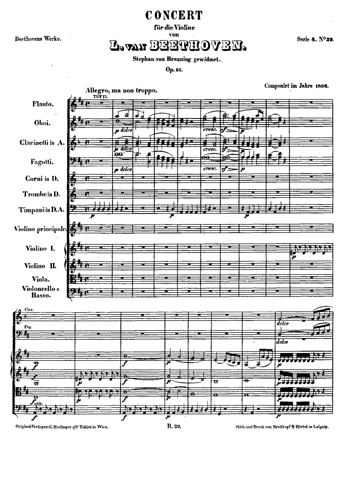 Violin Concerto in D major - Page 1