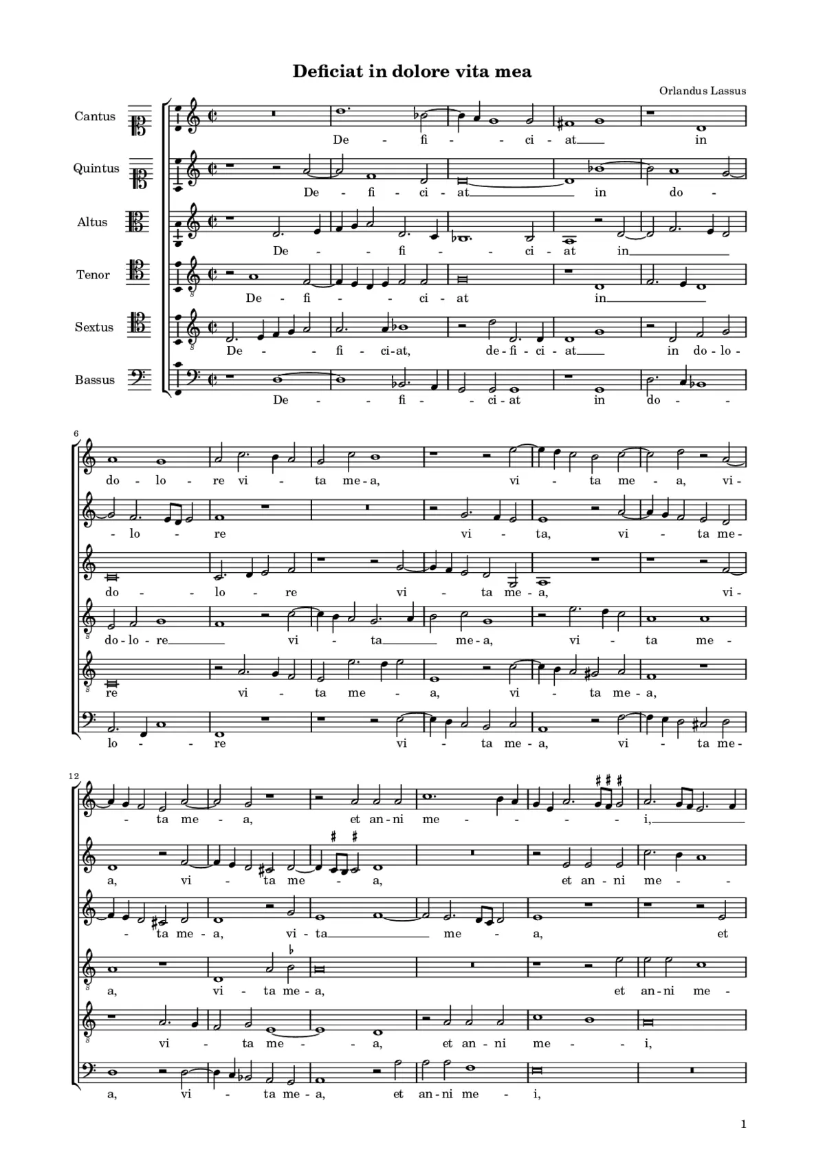 Deficiat in dolore vita mea - Page 1