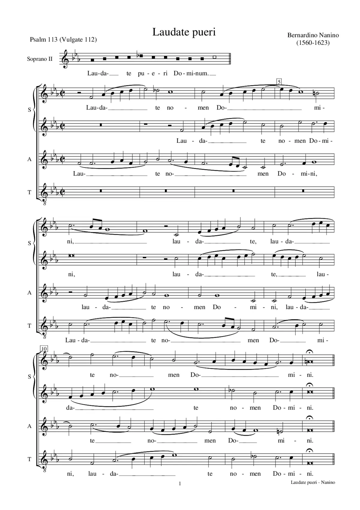 Laudate pueri Dominum - Page 1