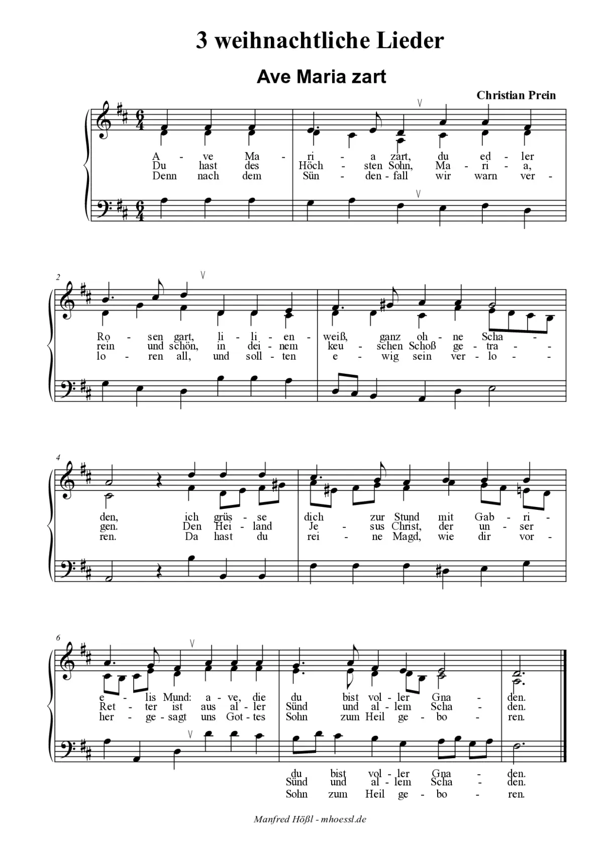 3 Weihnachtliche Lieder - Page 1