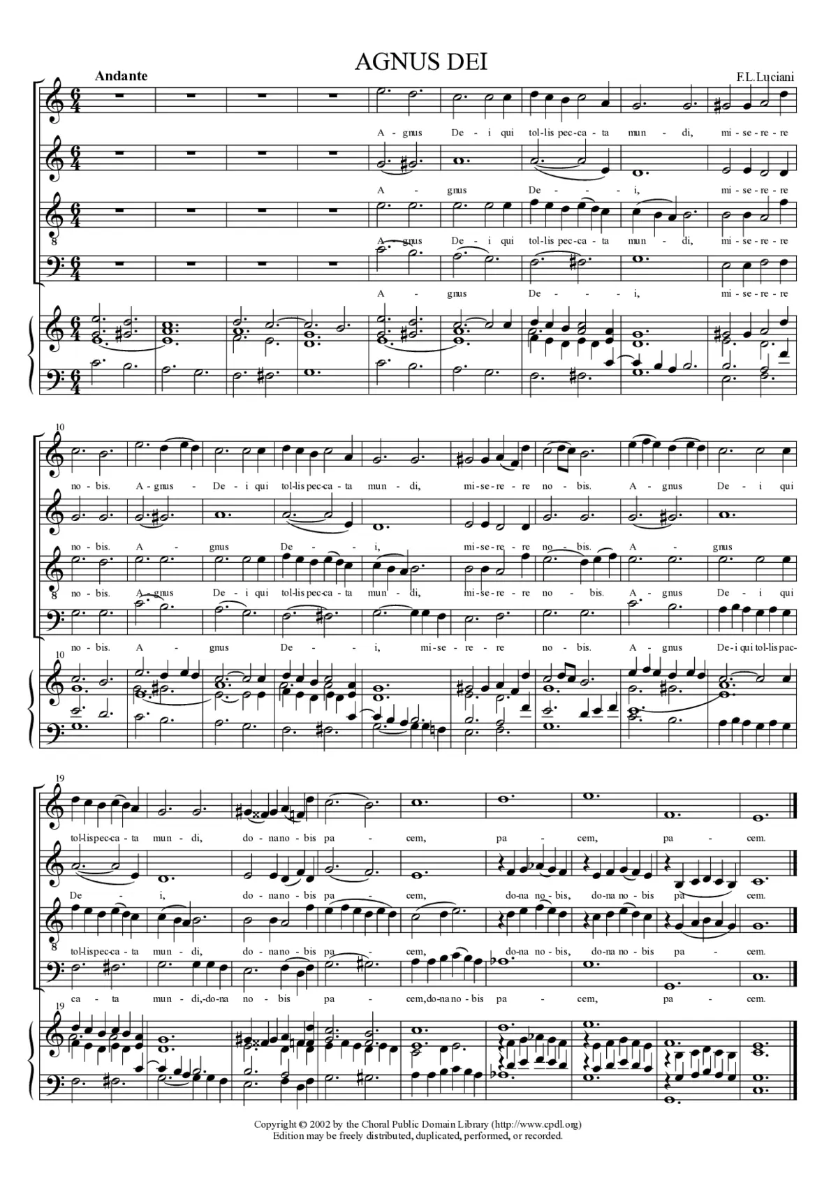 Agnus Dei - Page 1