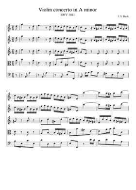 Violin Concerto in A minor BWV 1041