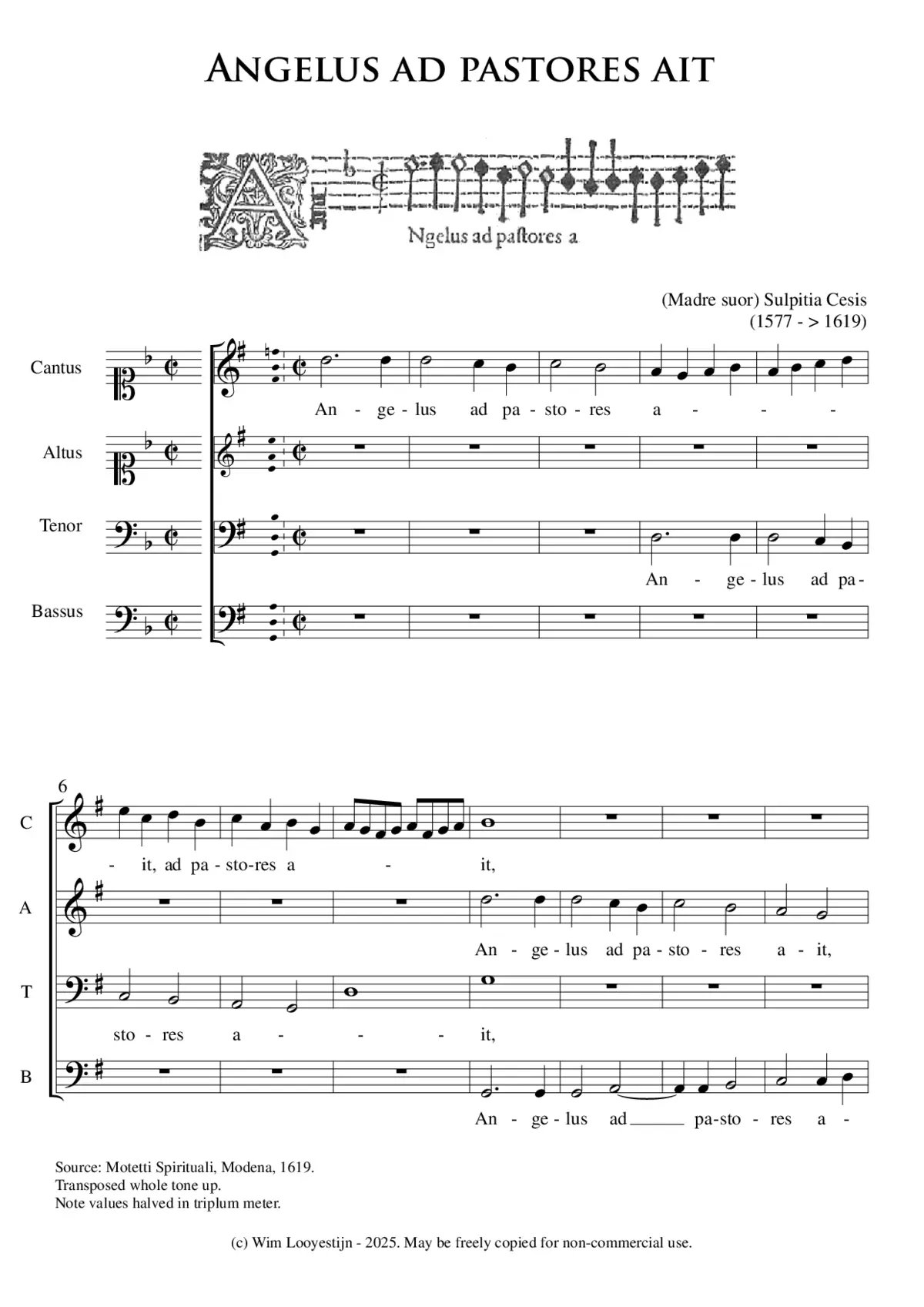 Angelus ad pastores - Page 1