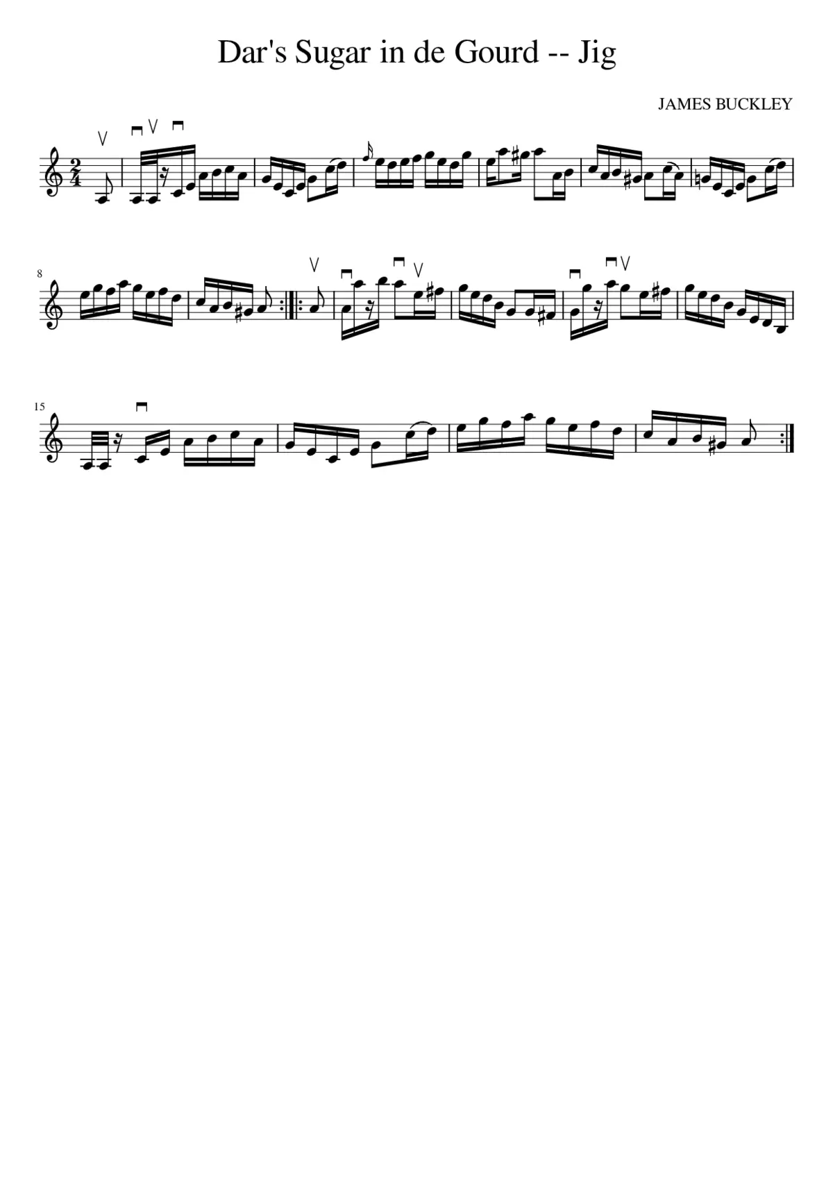 Dar's Sugar in de Gourd -- Jig - Page 1