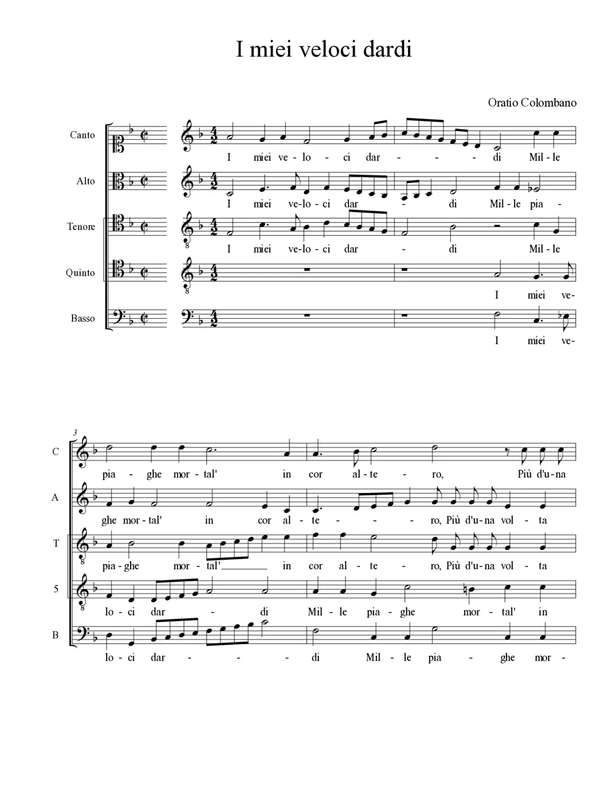 I miei veloci dardi - Page 1