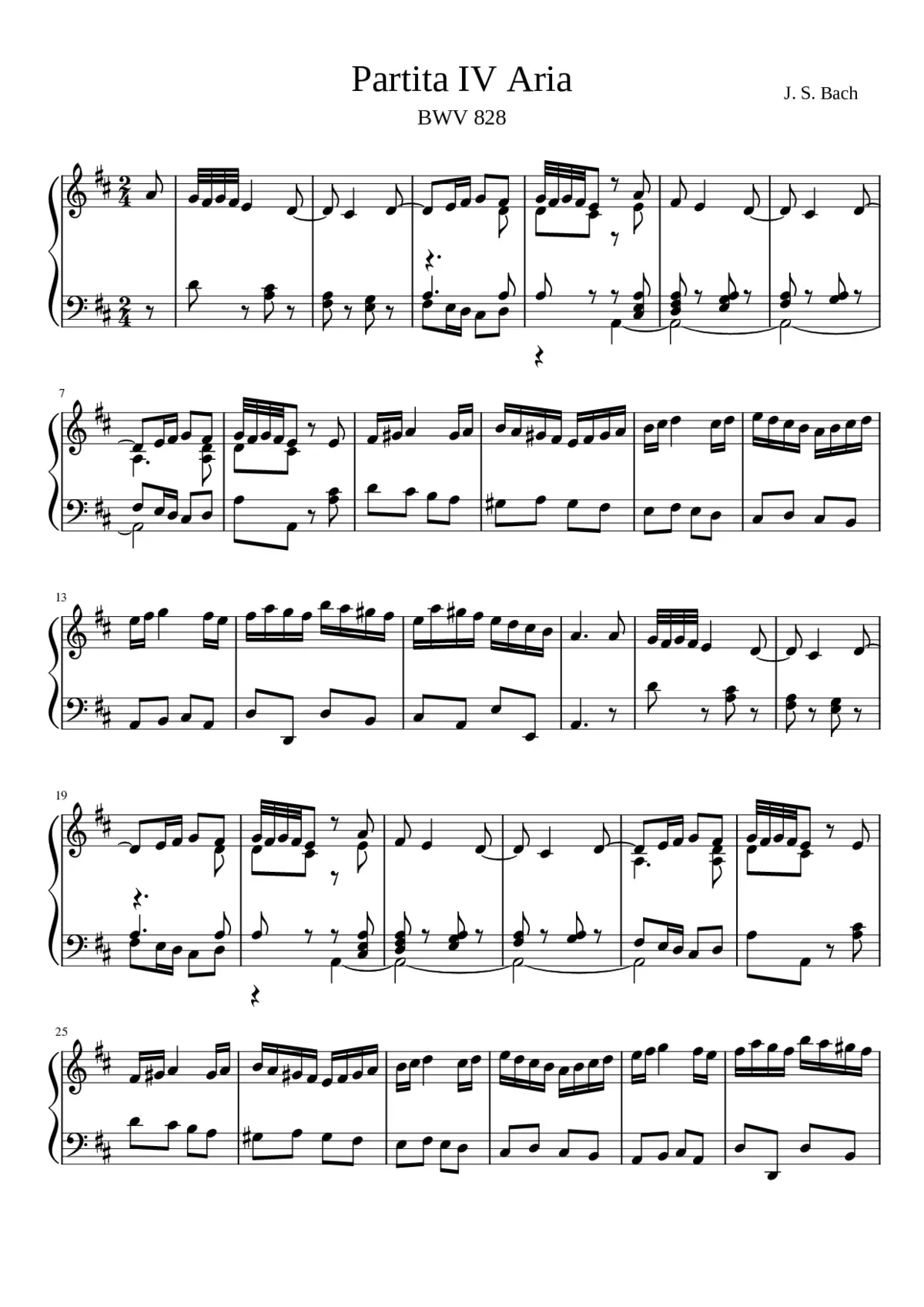 Partita in D major BWV 828 - Page 1
