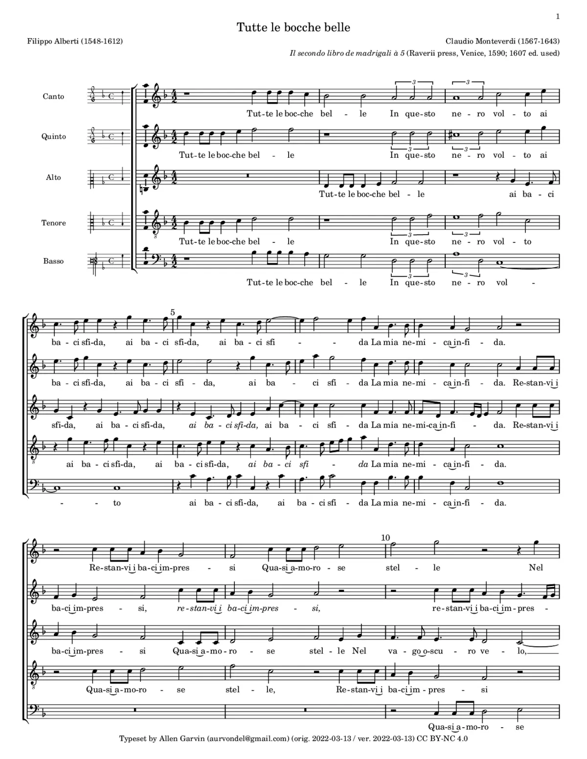 Tutte le bocche belle - Page 1