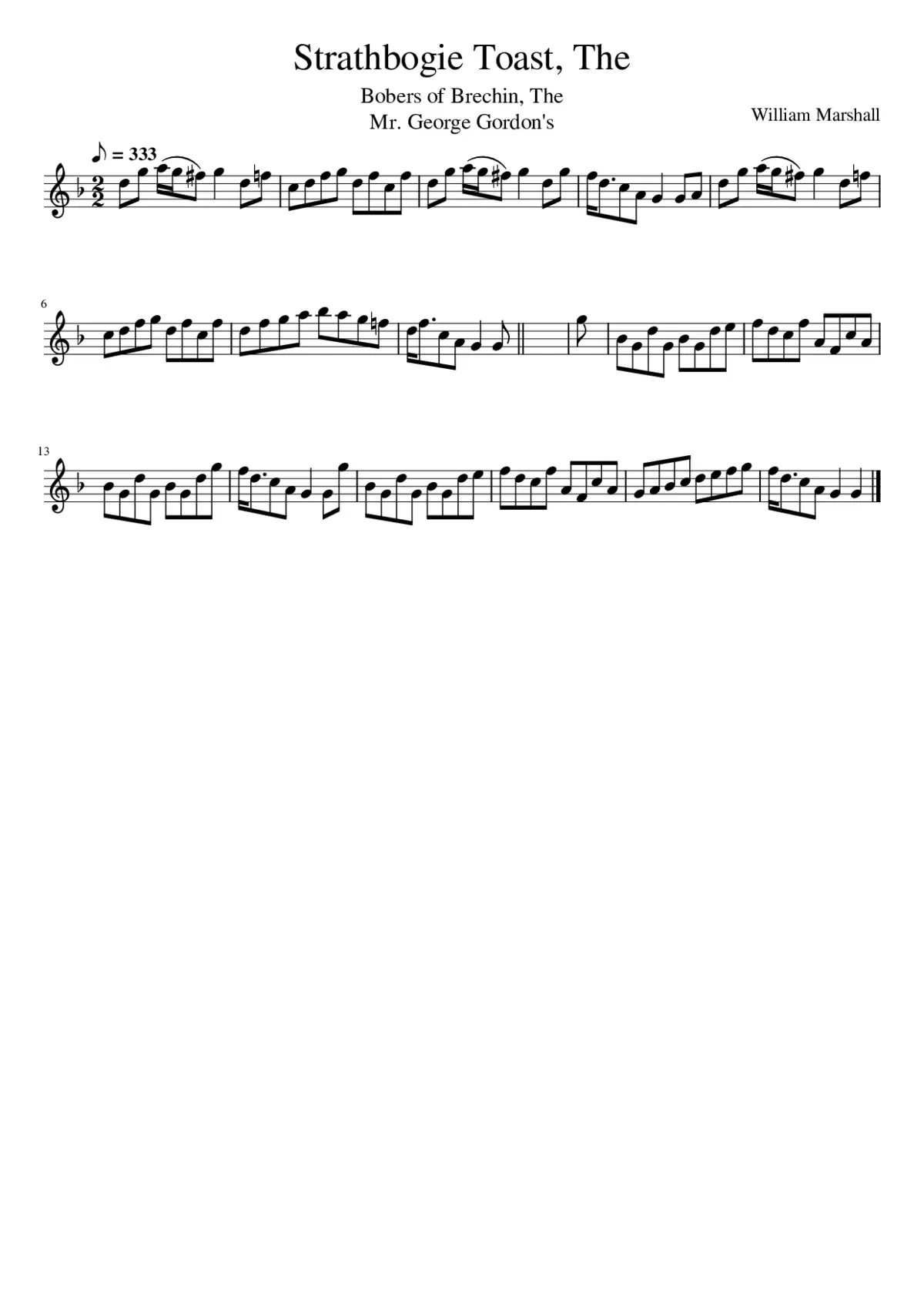 The Strathbogie Toast - Page 1