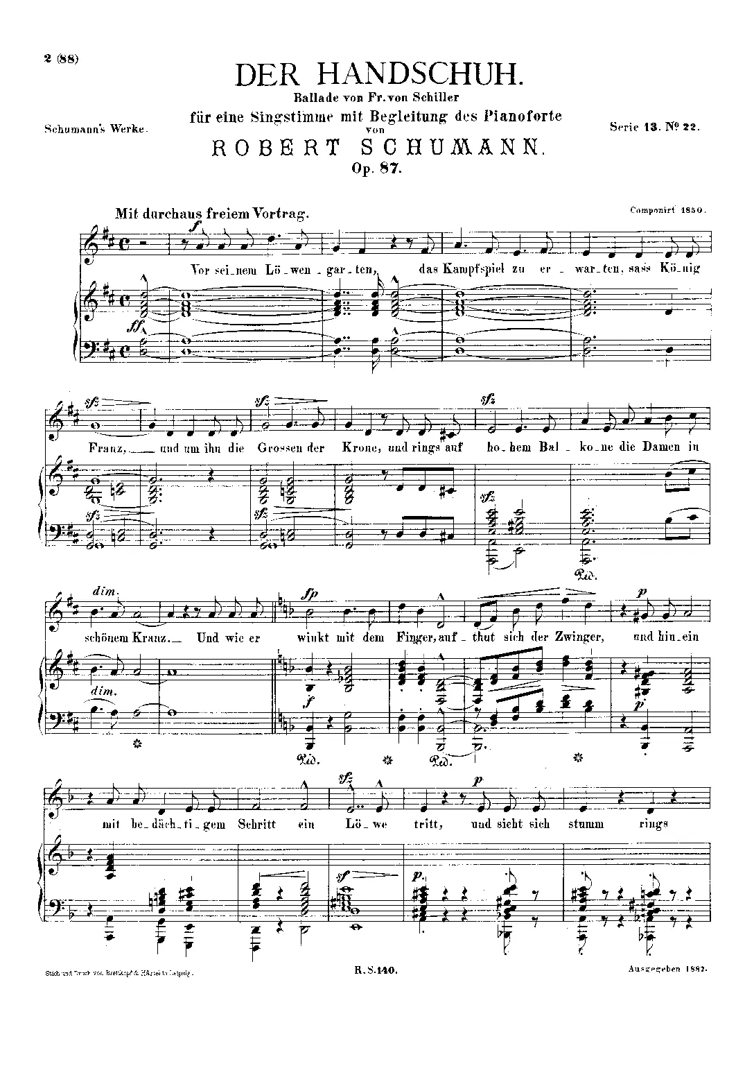 Der Handschuh, Op.87 - Page 1
