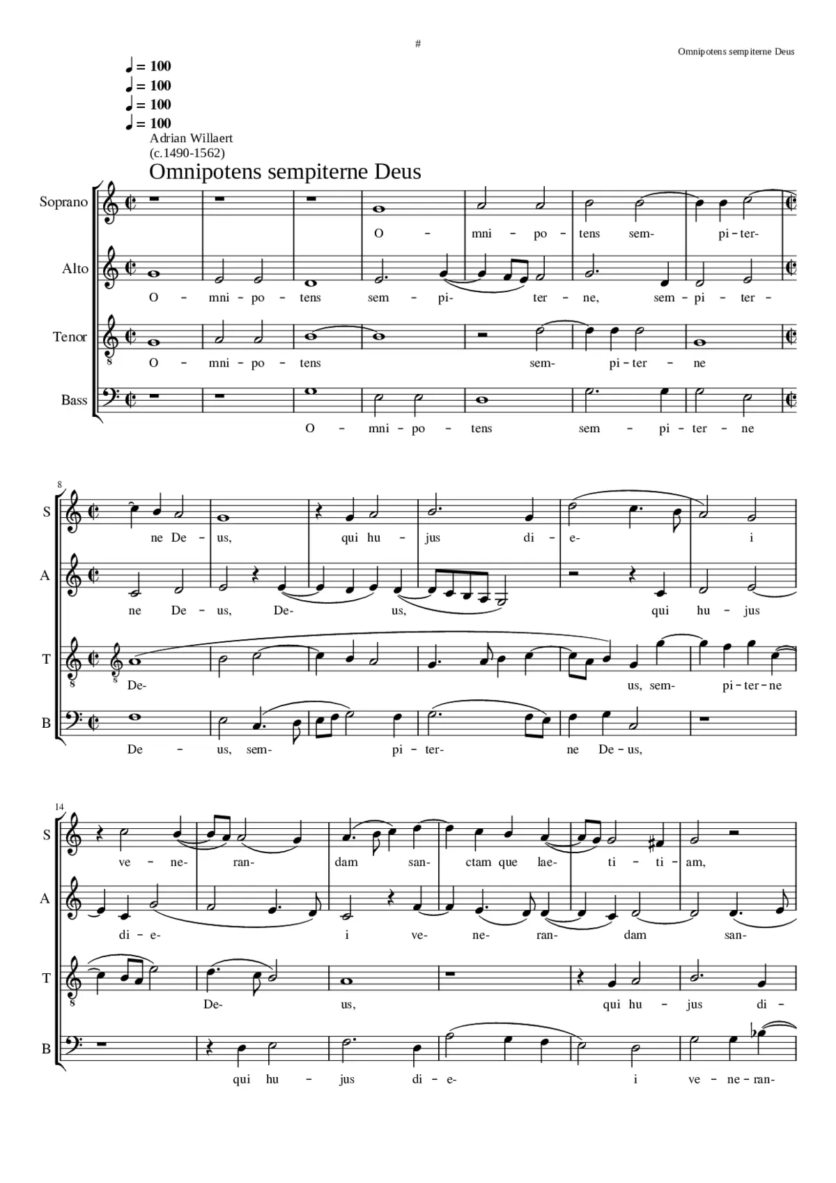 Omnipotens sempiterne Deus - Page 1