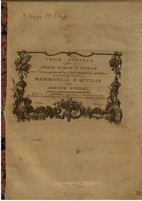 3 Sonatas for Piano Trio