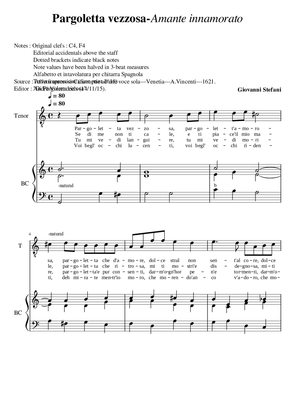 Pargoletta vezzosa - Amante inamorato - Page 1