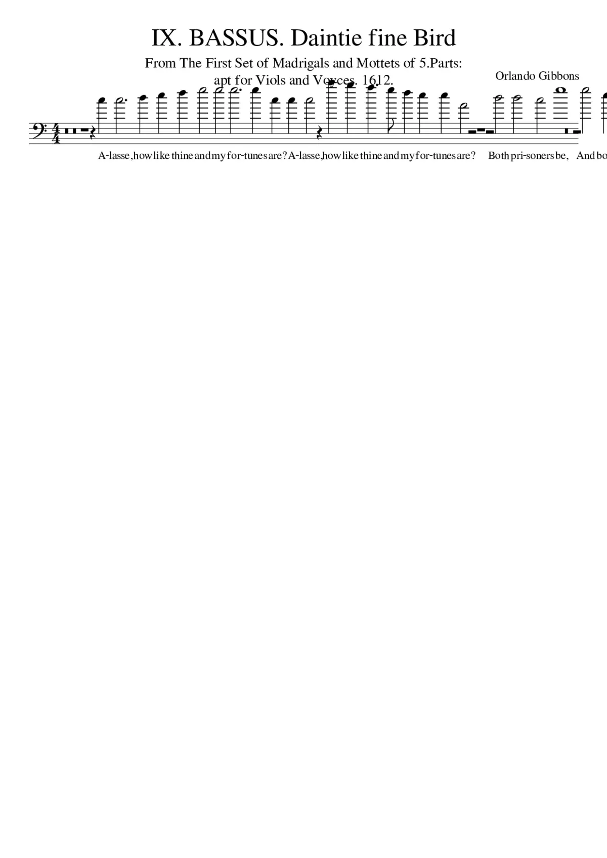 IX. BASSUS. Daintie fine Bird - Page 1