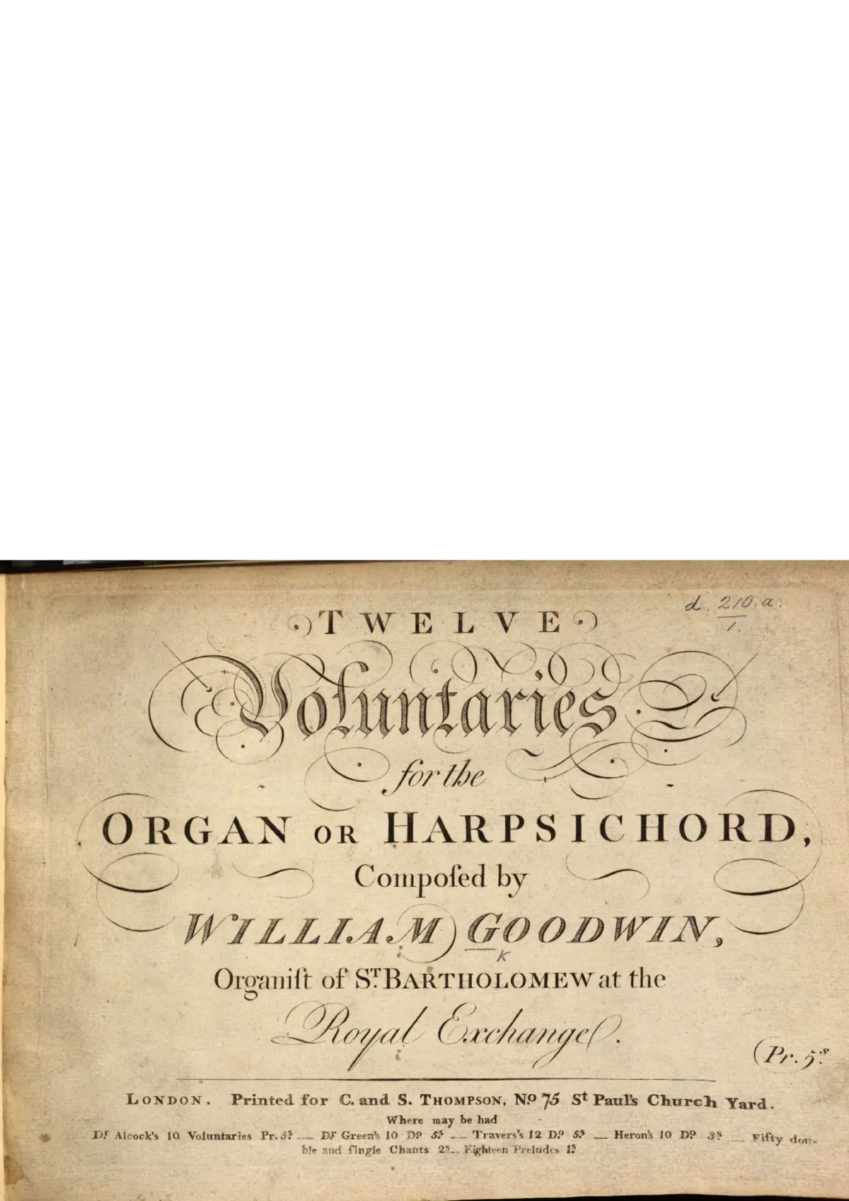 12 Voluntaries for the Organ or Harpsichord - Page 1