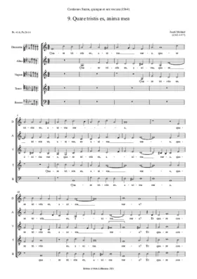 Quare tristis es anima mea