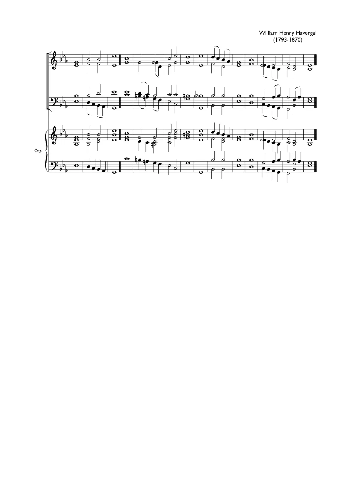Double chant in E flat major IX - Page 1