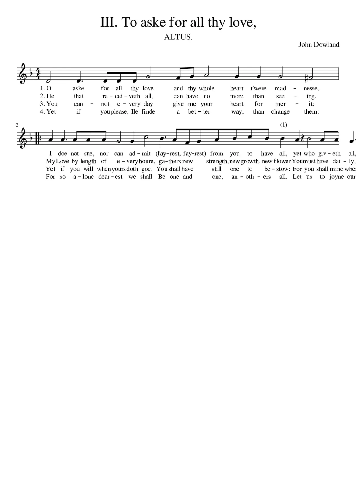 III. To aske for all thy love - Page 1