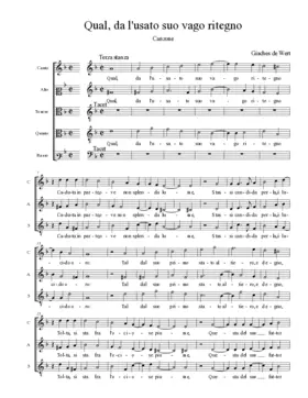 Qual, da l'usato suo vago ritegno