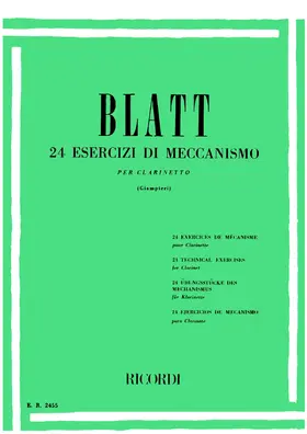 24 Esercizi di meccanismo per clarinetto