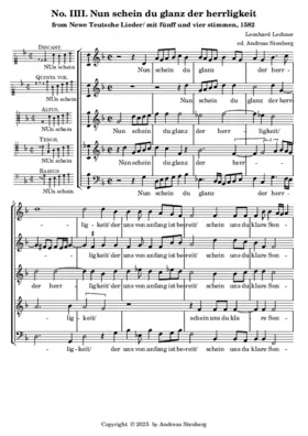 Nun schein du Glanz der Herrlichkeit