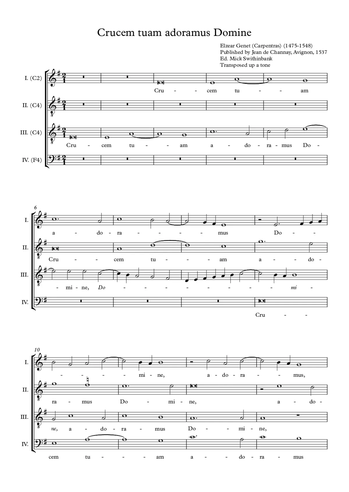 Crucem tuam adoramus Domine - Page 1