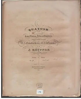 Quatuor pour deux Flûtes, Alto et Guitare