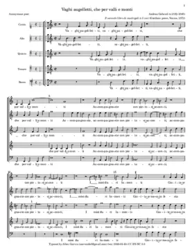 Vaghi augelletti, che per valli e monti