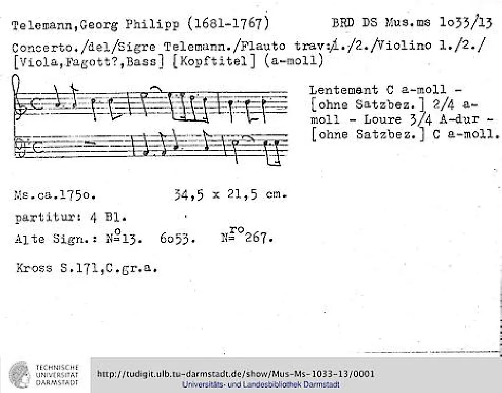 Concerto for 2 Flutes and Bassoon in A minor - Page 1