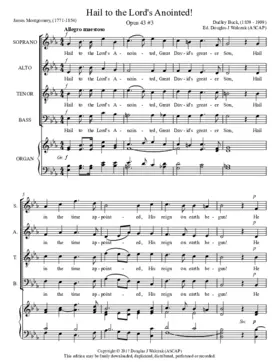 Hail to the Lord's Anointed, Op. 43, No. 3