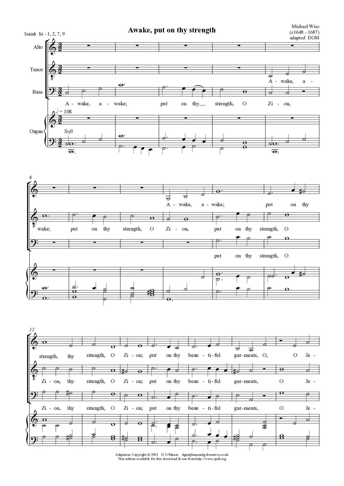 Awake, put on thy strength - Page 1