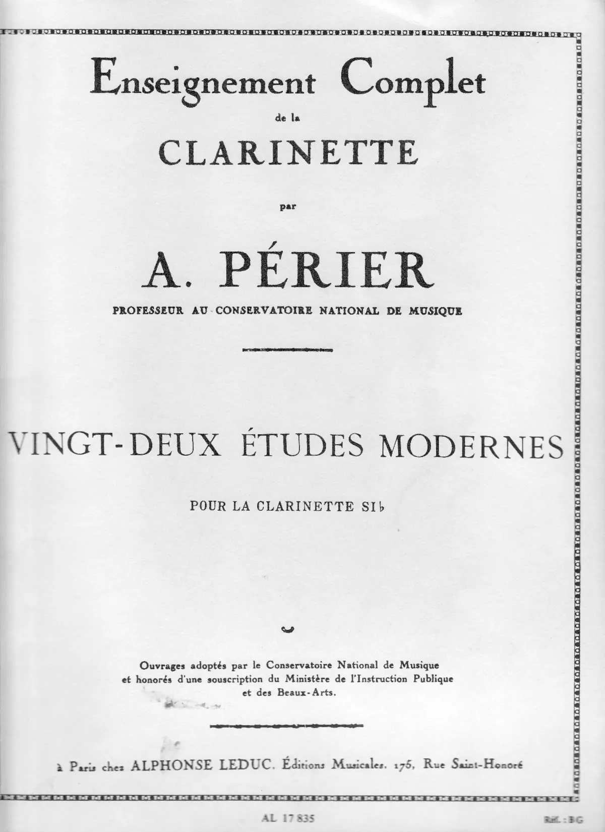 22 Études modernes pour la clarinette - Page 1