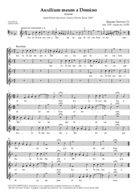 Auxilium meum a Dominum, Canon à 4 ad unisonum