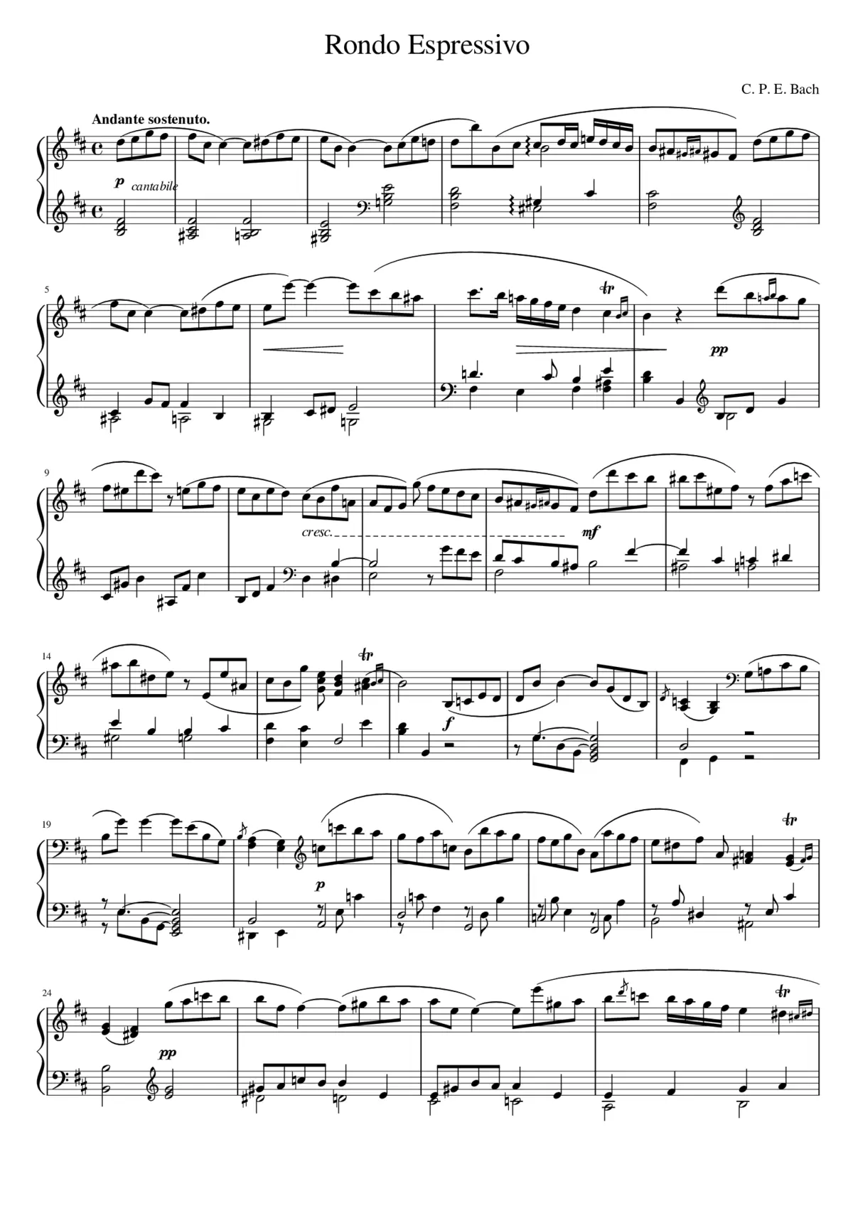 Keyboard Sonata in B minor H.245 - Page 1
