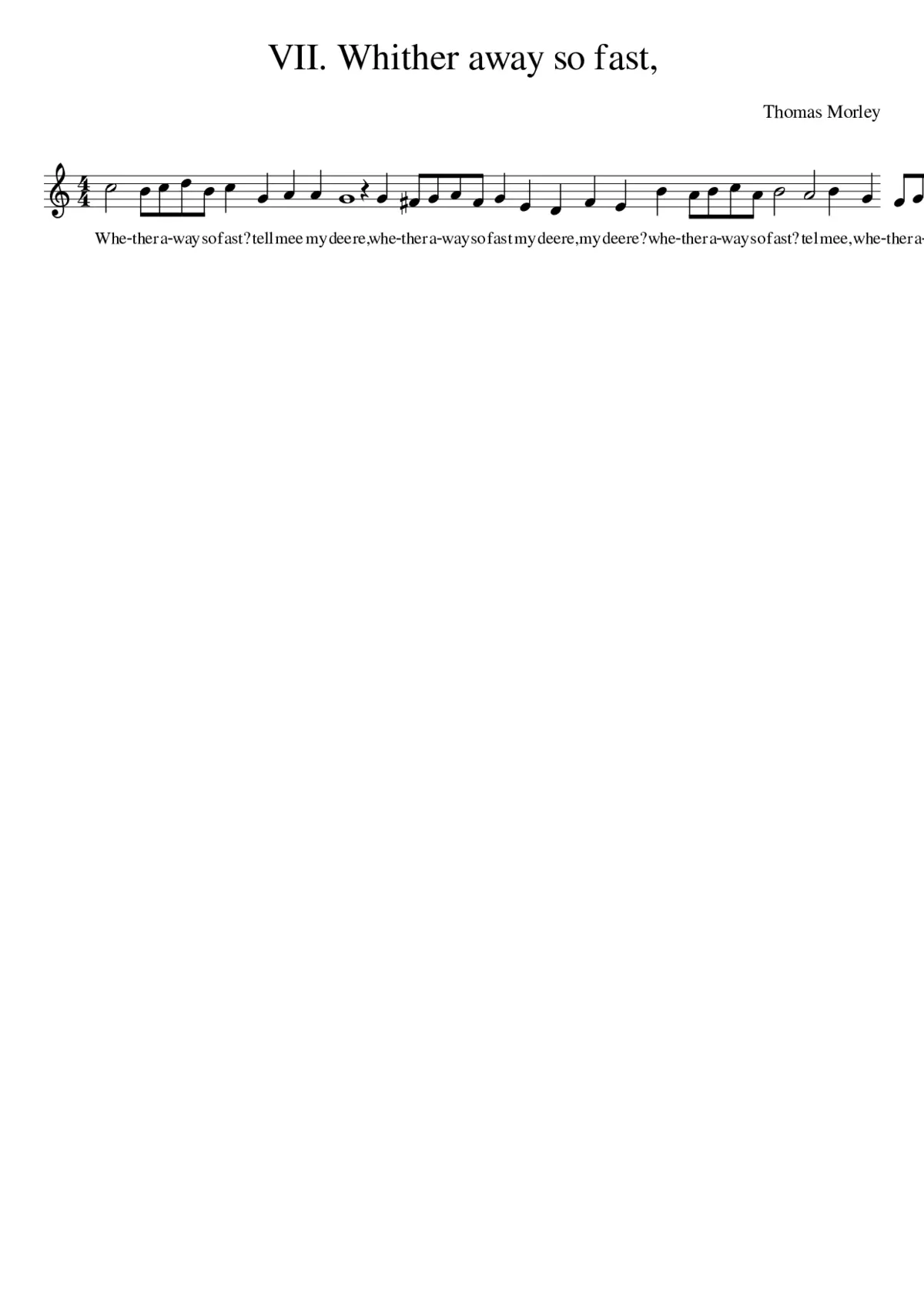 VII. Whither away so fast - Page 1