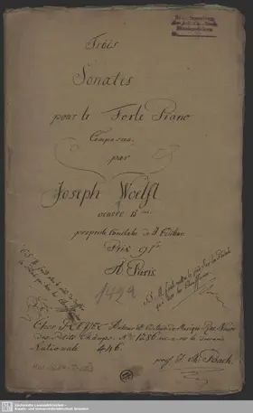 3 Sonates pour le Forte Piano